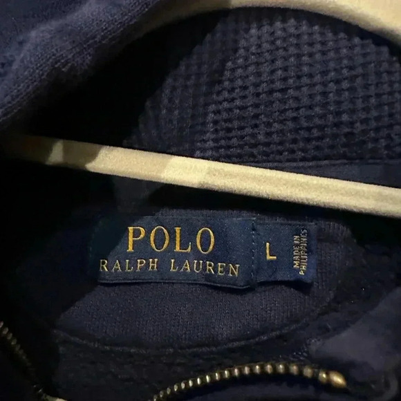 POLO RALPH LAUREN HOODED QUARTER ZIP - Picture 3 of 3